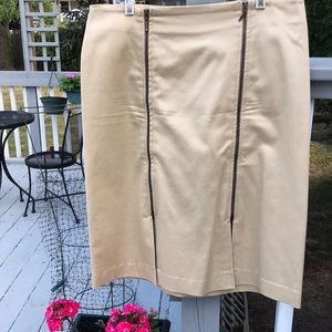 Tan Straight Skirt Size 8 Jewels Collection
